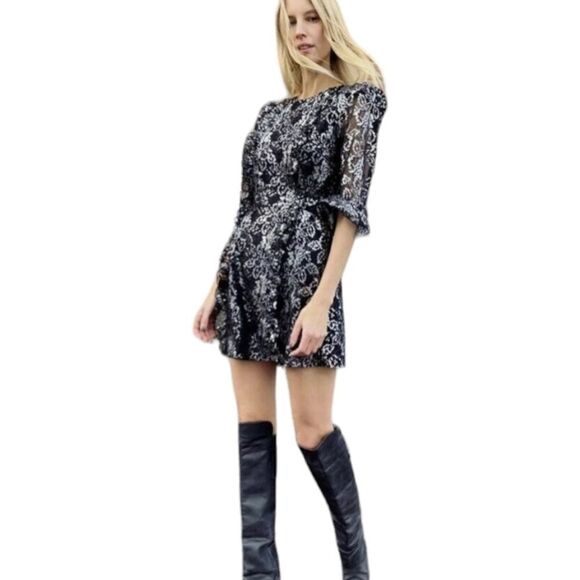 The Vampire’s Wife x H&M Black Silver Lace Dress - Picture 7 of 12